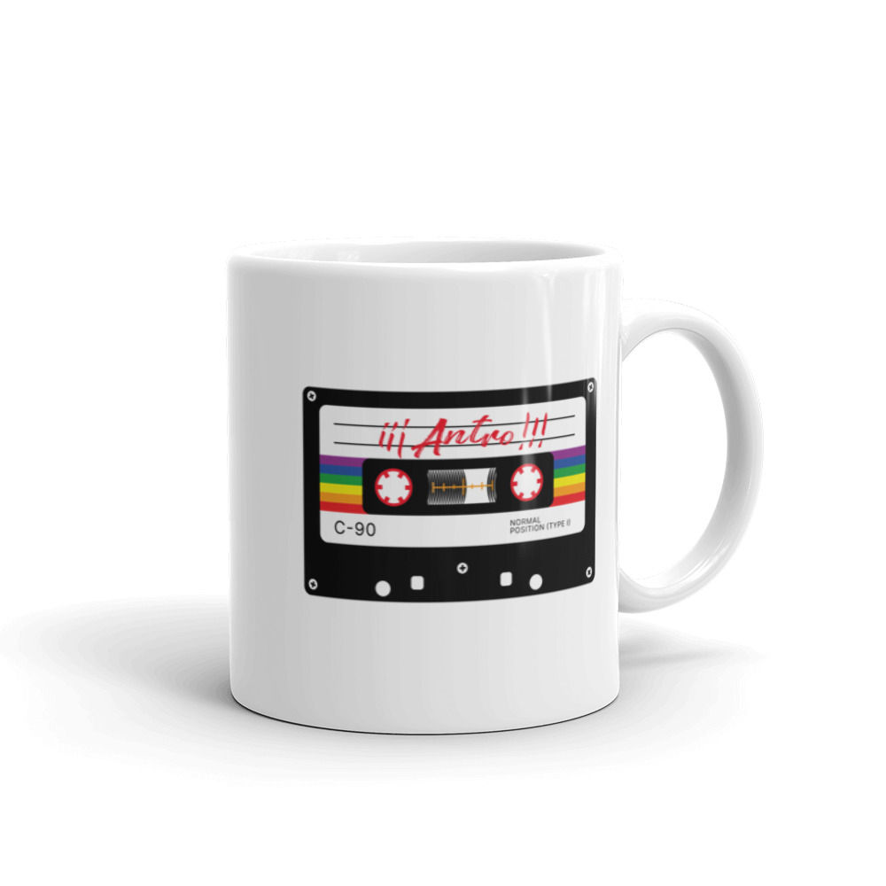White glossy mug