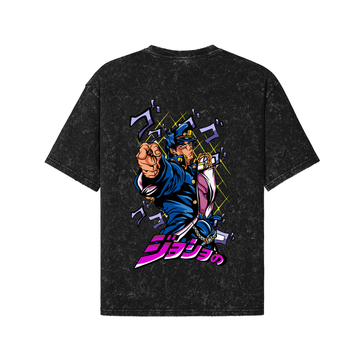 JOTARO KUJO Oversized Snow Wash Tee (back print)