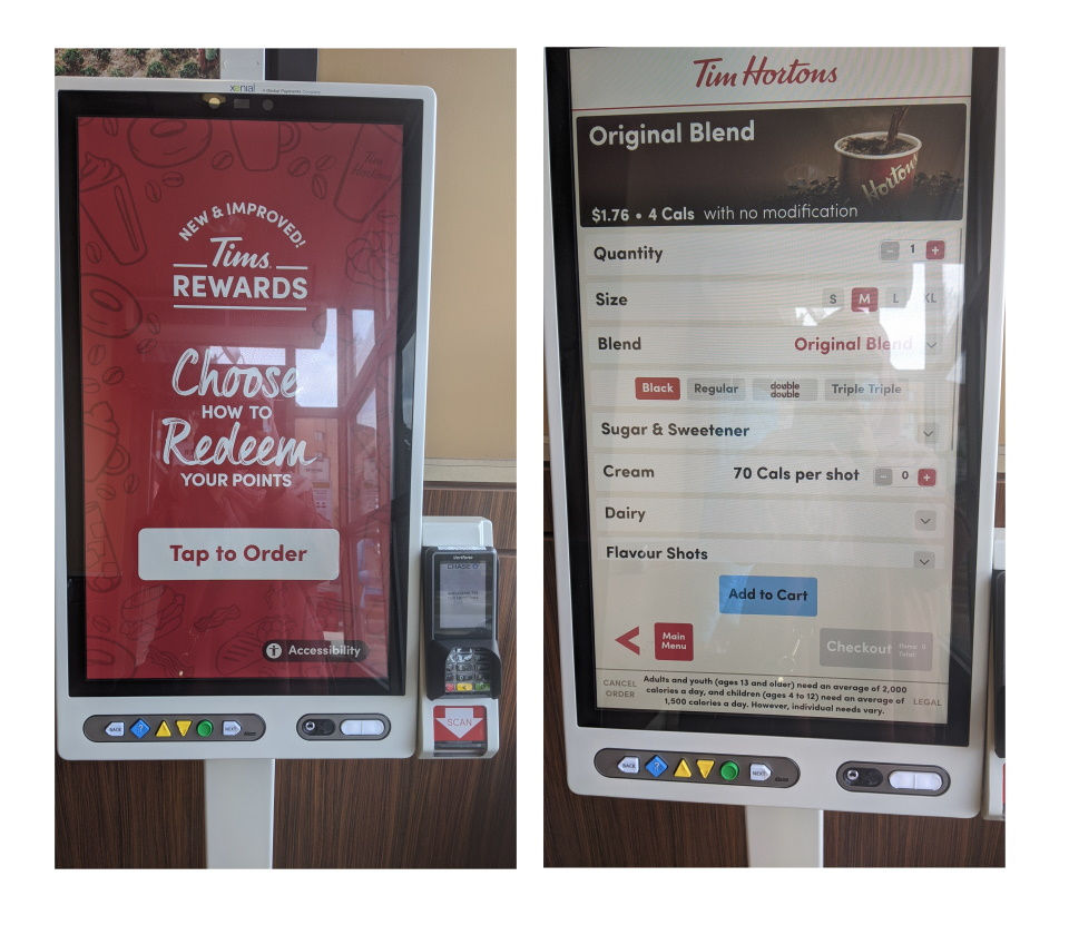 Pictures of Tim Hortons Self Serve Kiosk