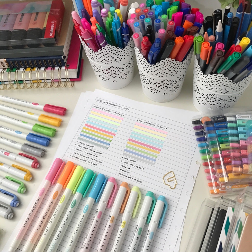 pile of pens