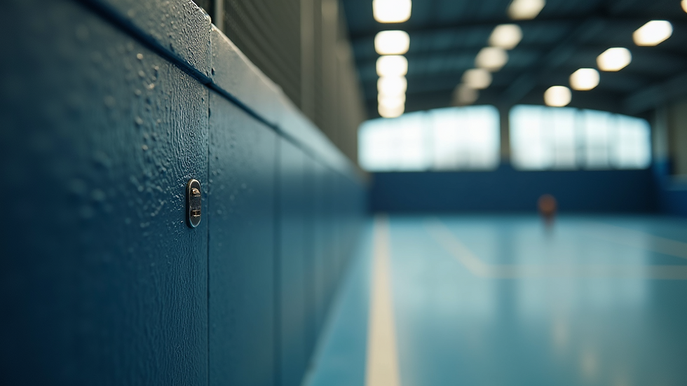 Close-up view of a modern sports training facility