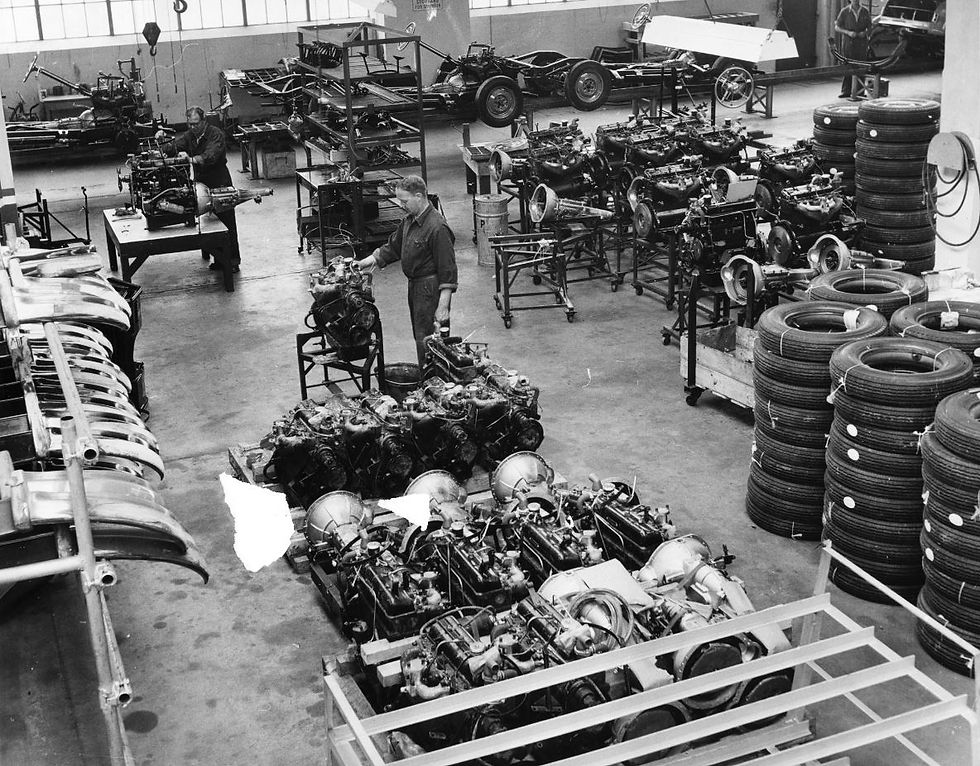 Engines, tyres and gearboxes.