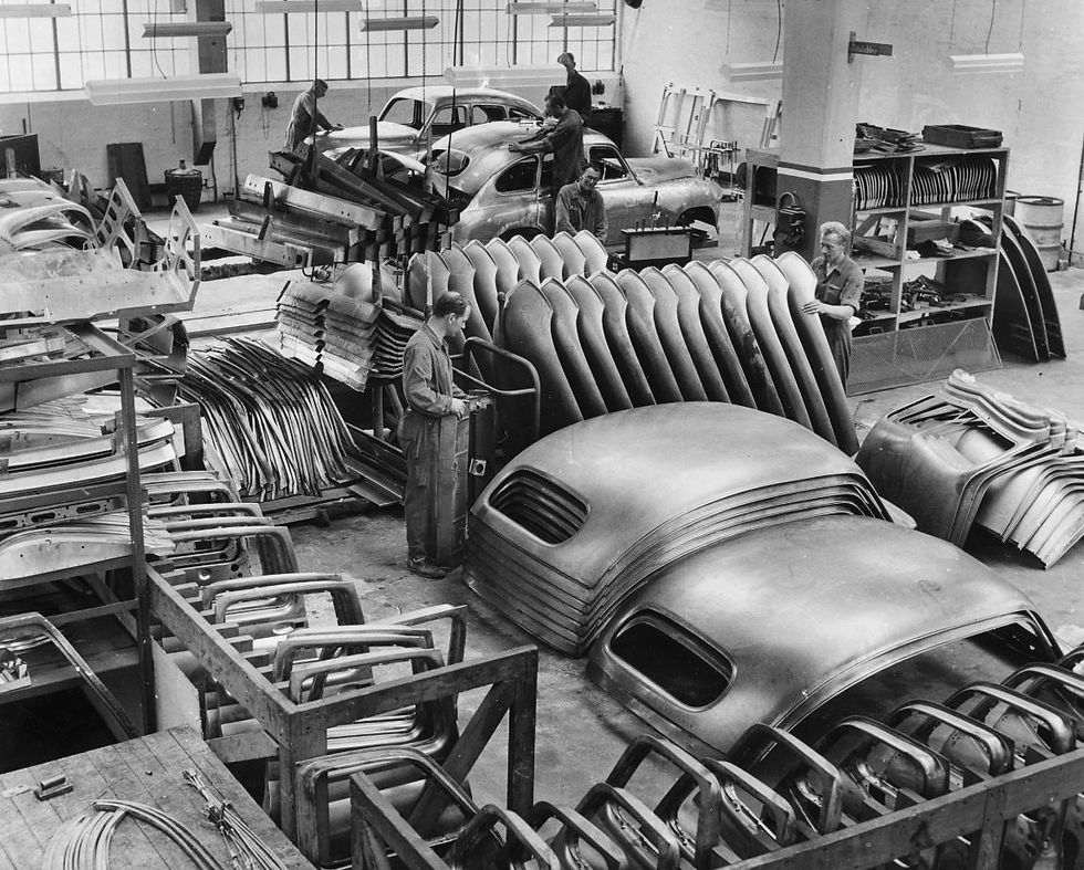 The CKD panels are sorted and stored.