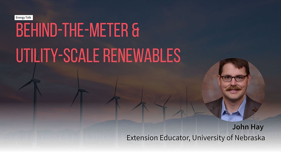 Energy Talk: Behind-the-Meter & Utility-Scale Renewables