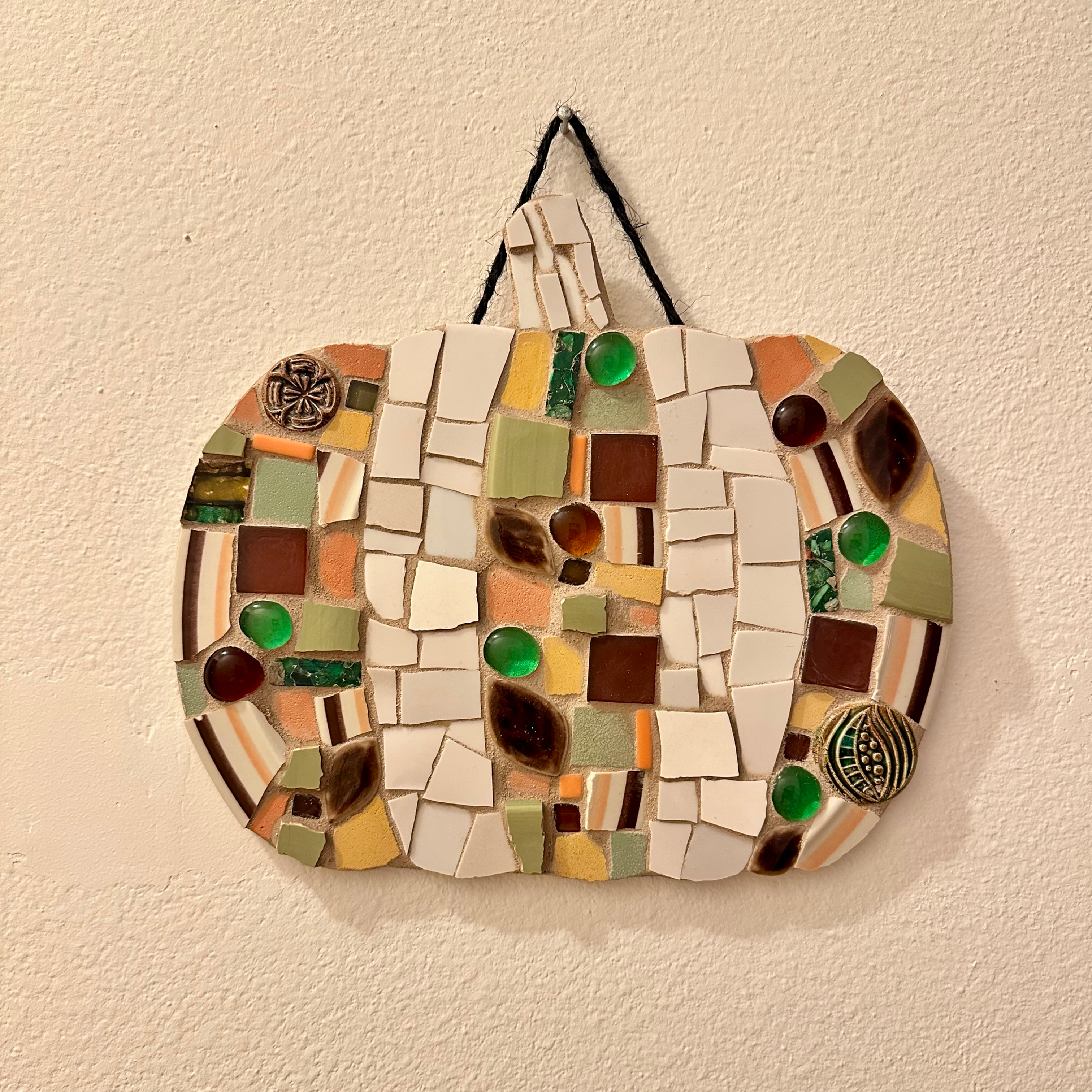 10" Mosaic Pumpkin Wall Mount