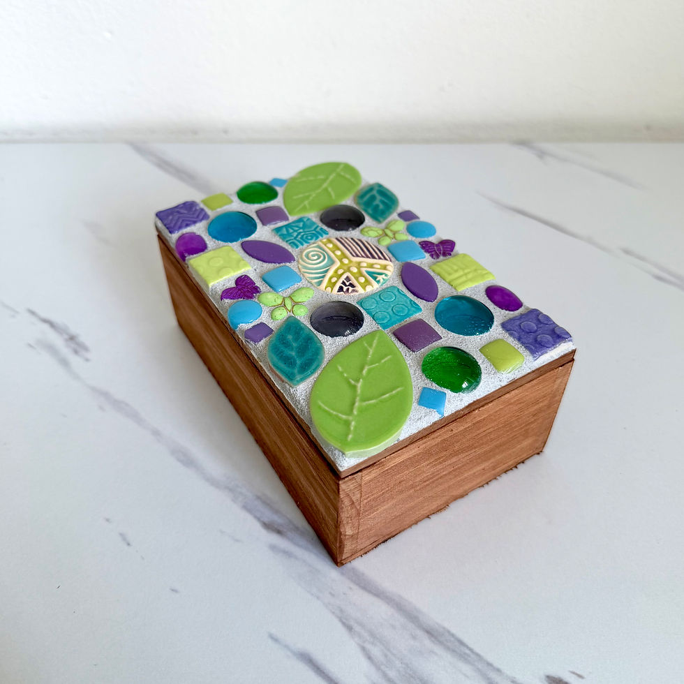Thumbnail: Peace Green, Blue and Purple Mosaic Tarot Deck Box