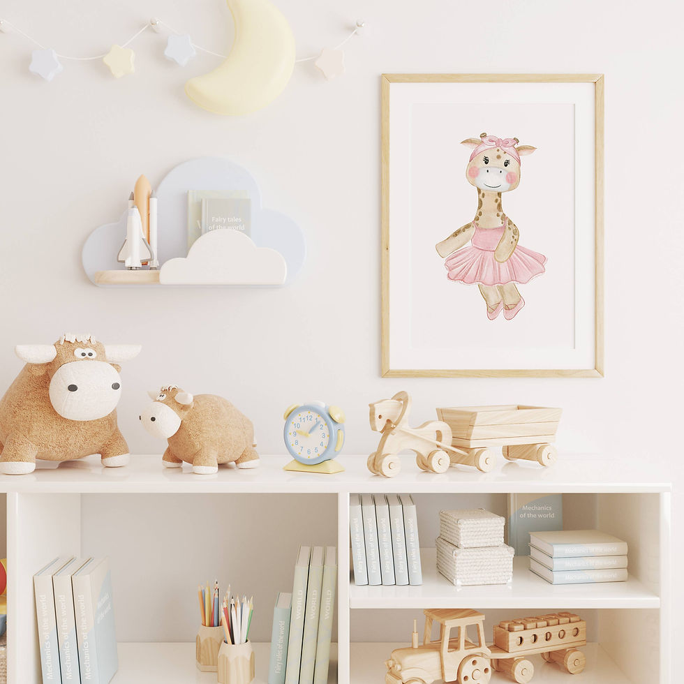 Ballerina High Quality Nursery Print on Watercolour Paper
