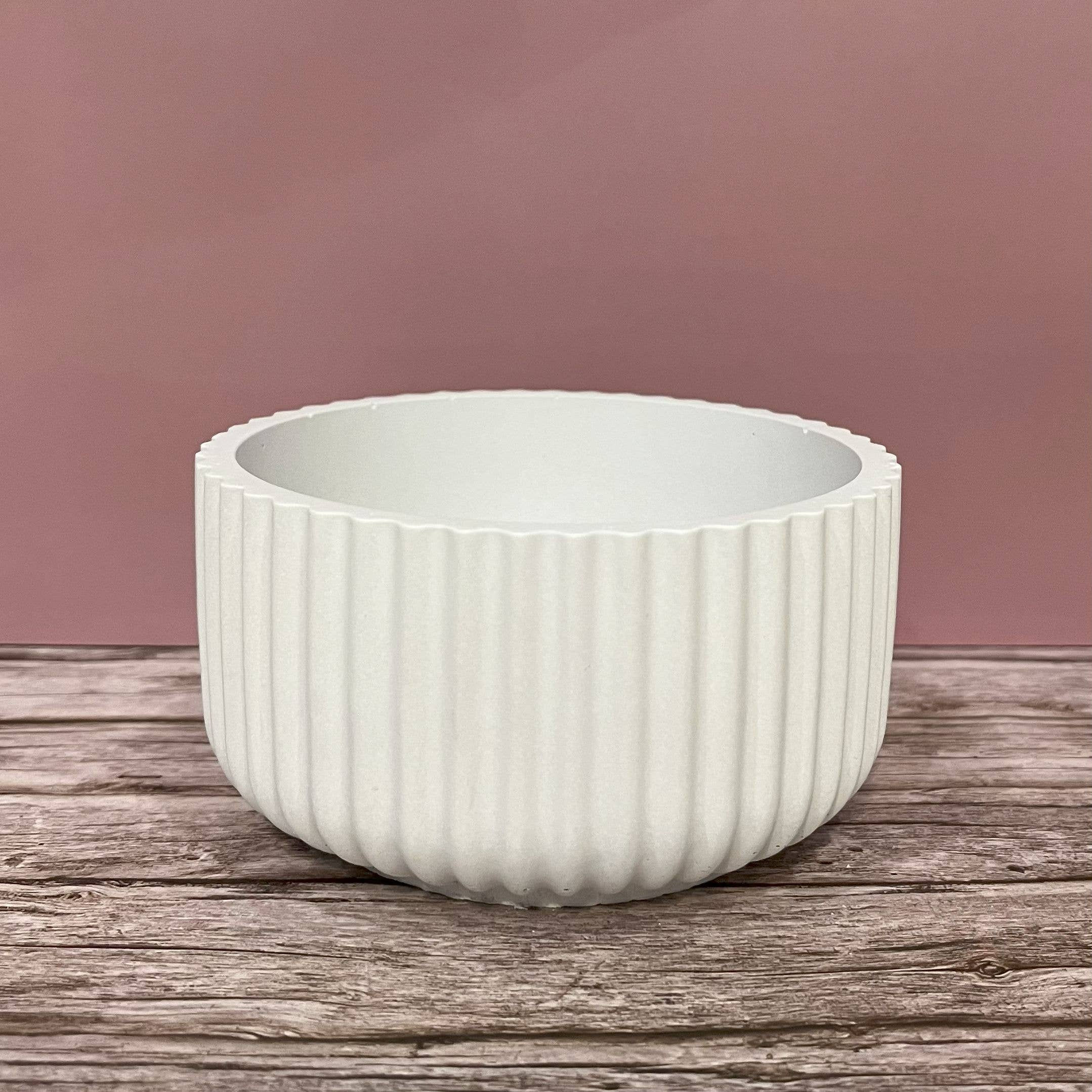 Handcrafted Ribbed Candle Bowl | Eco-Friendly and Non-Toxic