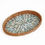 Thumbnail: Leaf Shell & Rattan Tray - Rose Gold and Sage Green Options