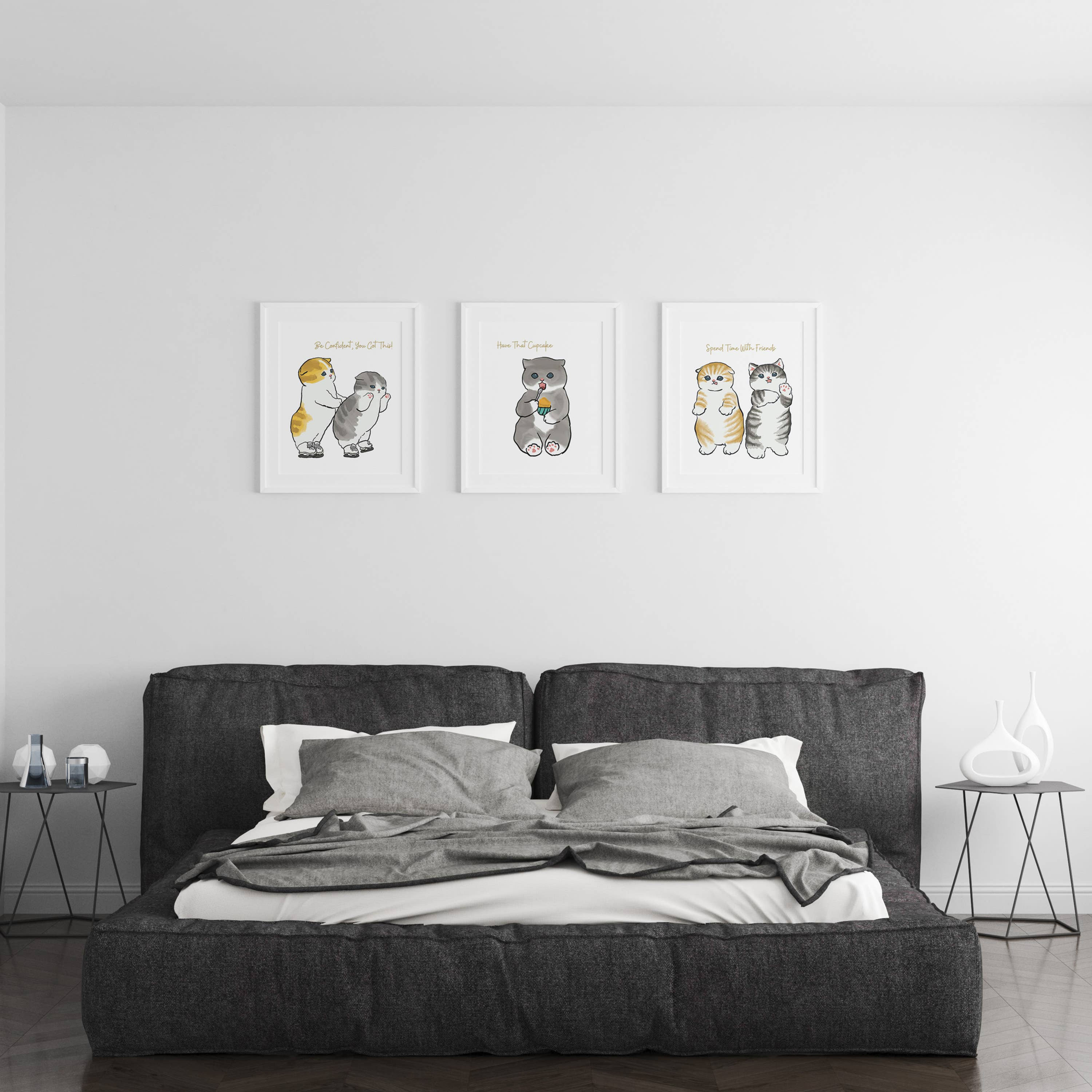 High Quality Cute Cat Inspiration Print on Watercolour Paper