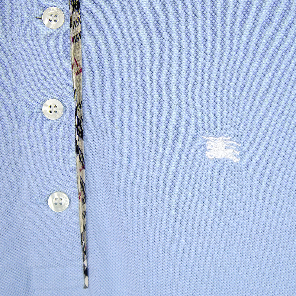 Miniatura: Vestido Polo Burberry Azul Pastel. Talla XL