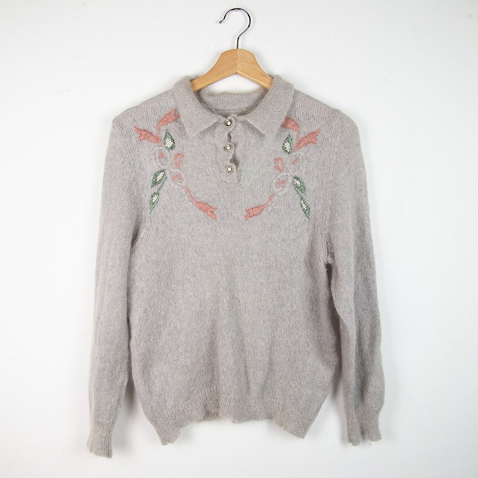 Jersey gris angora. Talla S