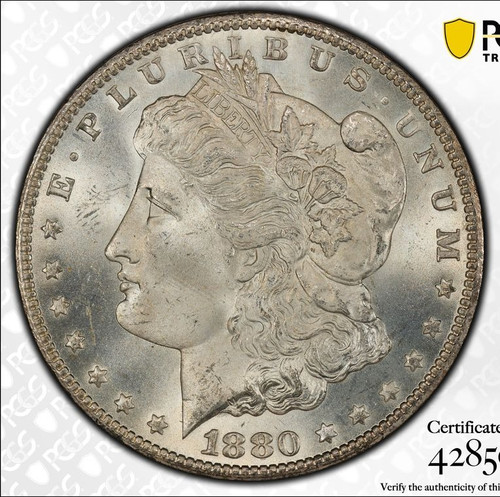 1880-CC 8/High 7 Morgan PCGS MS66 | Libertas Coins And C