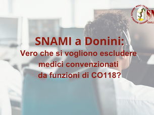 Medici di Centrale 118 - Si vuole esclusa la medicina convenzionata?