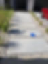 Footpath steps with decorative stones