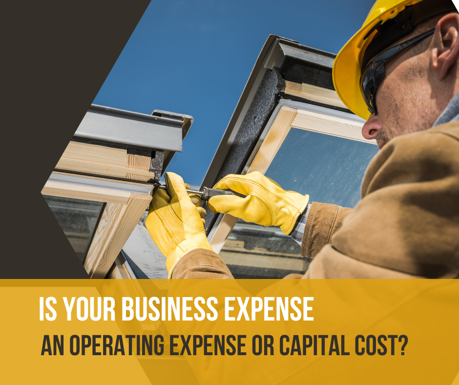 Whether roof repair is considered as business operating expense or capital cost.