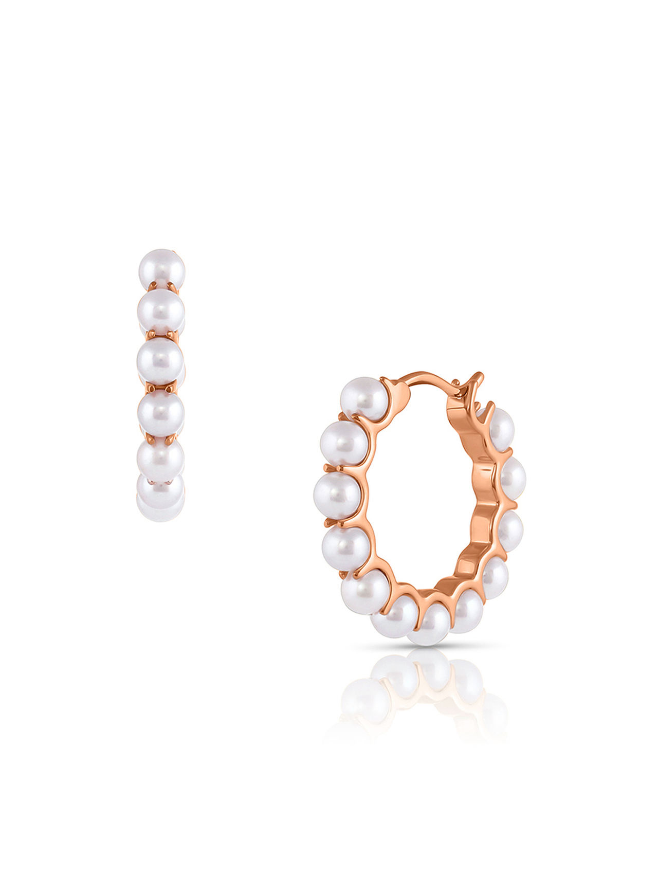 Baby Akoya Pearl Hoop Earrings
