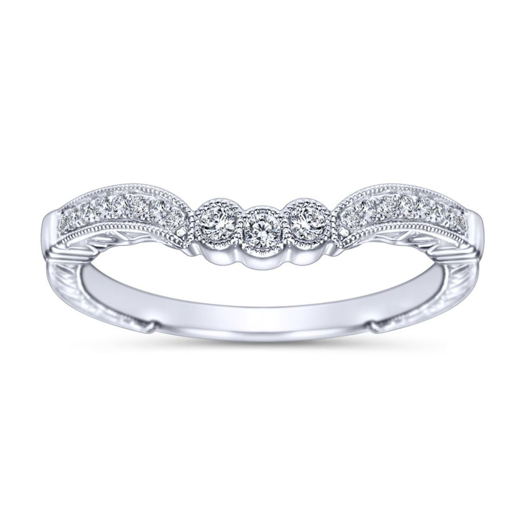Curved Platinum Wedding Band