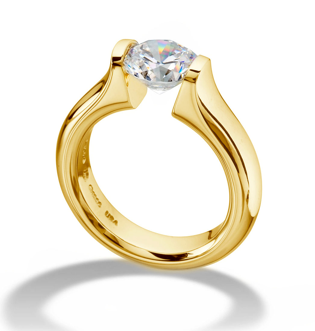 Tension Set Engagement Ring