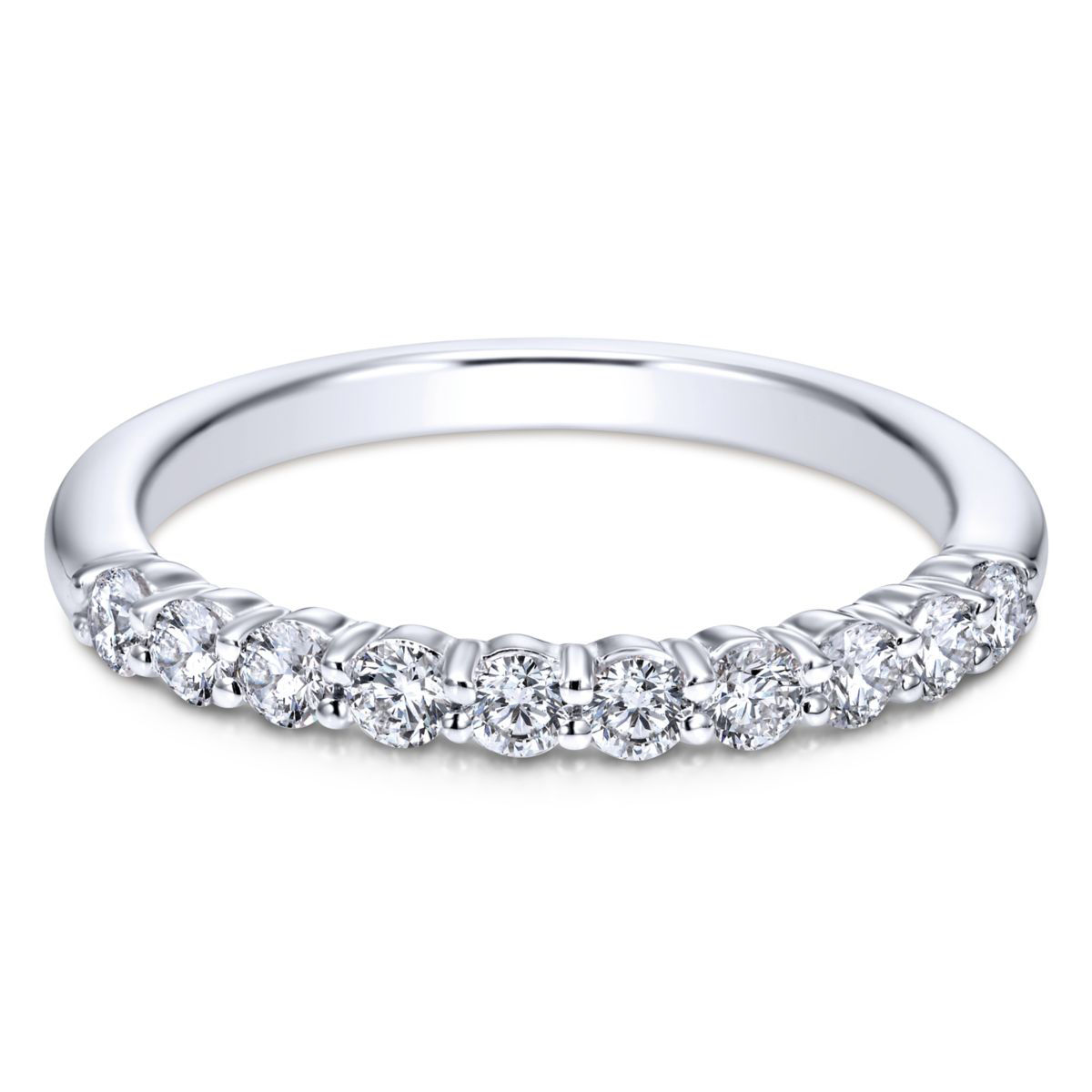 Shared Prong Diamond Wedding Band
