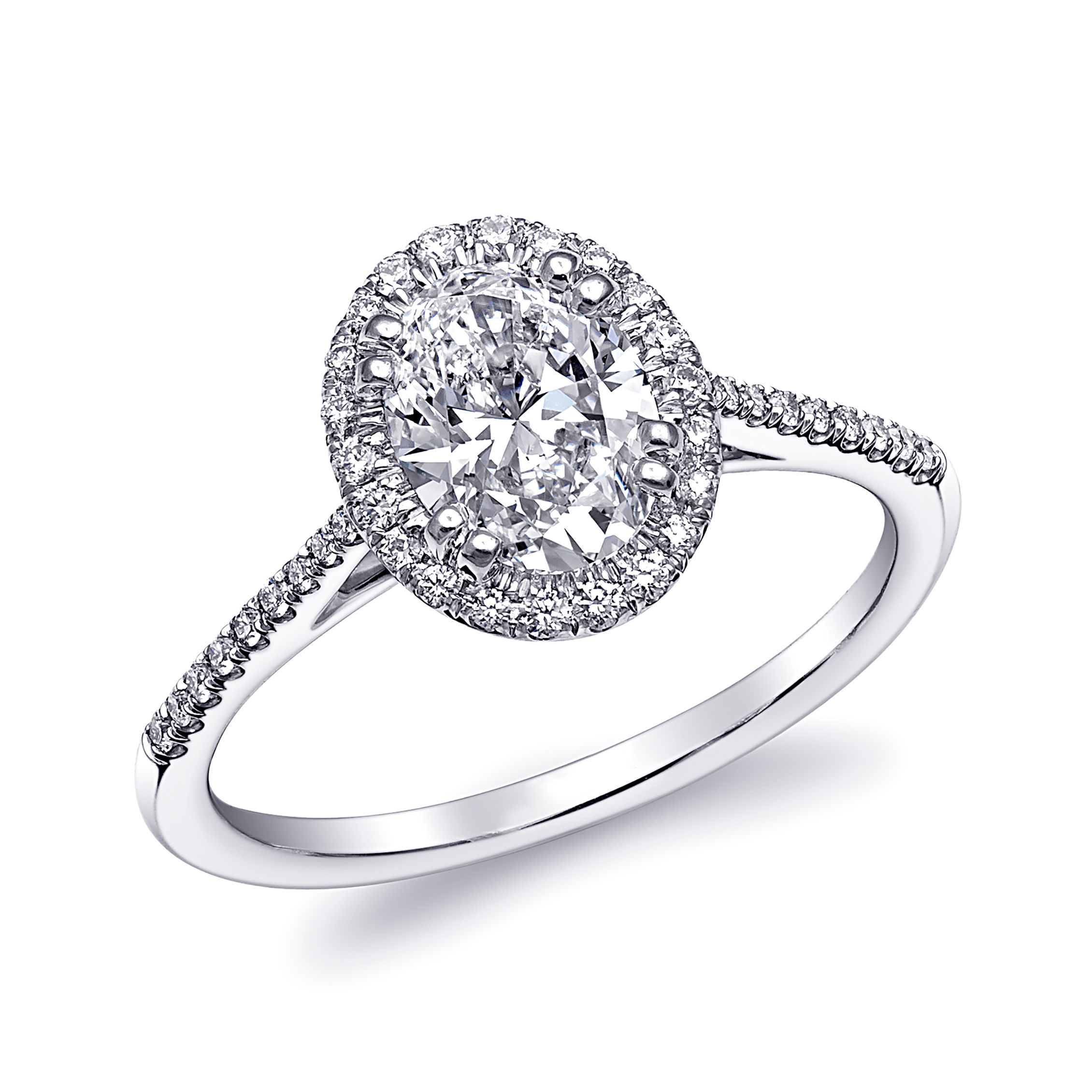 Oval Halo Engagement Ring