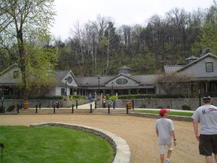 Jack Daniel's Distillery visitor entrance in Lynchburg, Tennessee (diagnostic check)