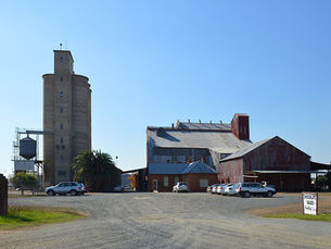 Historic Corowa Flour Mill complex in New South Wales, now home to Corowa Distilling, photographed in 2013.