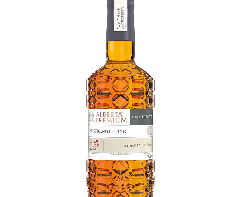 Actual original Alberta Premium Cask Strength Rye whisky bottle