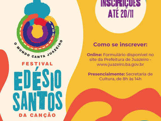 Com mais de 20 músicas já inscritas, Festival Edésio Santos da Canção segue com inscrições abertas e