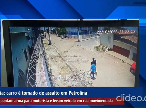 Carro é tomado de assalto no bairro Alto do Cocar em Petrolina