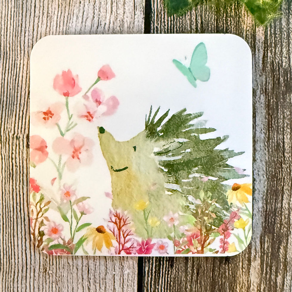 Thumbnail: Set of 4 Hedgehog Hoglet Coasters