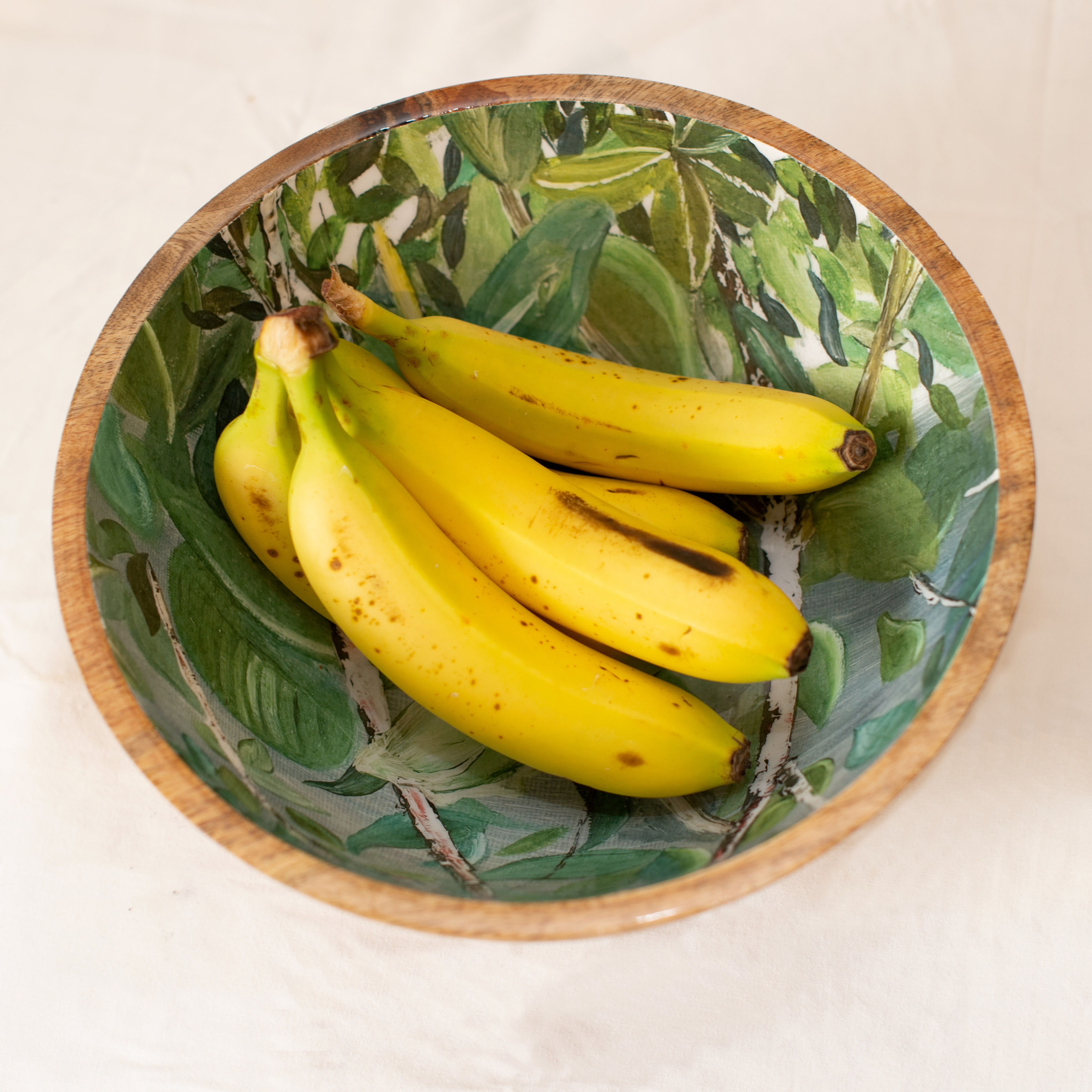 'Evergreen’ Mango Wood Large Bowl