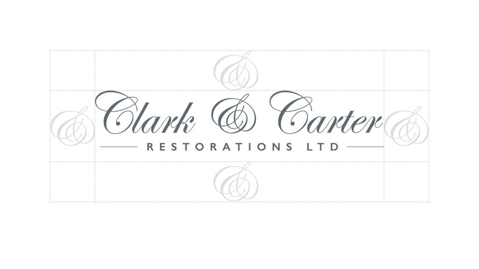 Updated image of Clark and Carter Restorations company logo showing the exclusion zones.