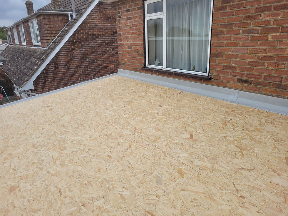 Example of flat roof under construction by SL Carpentry Ltd.