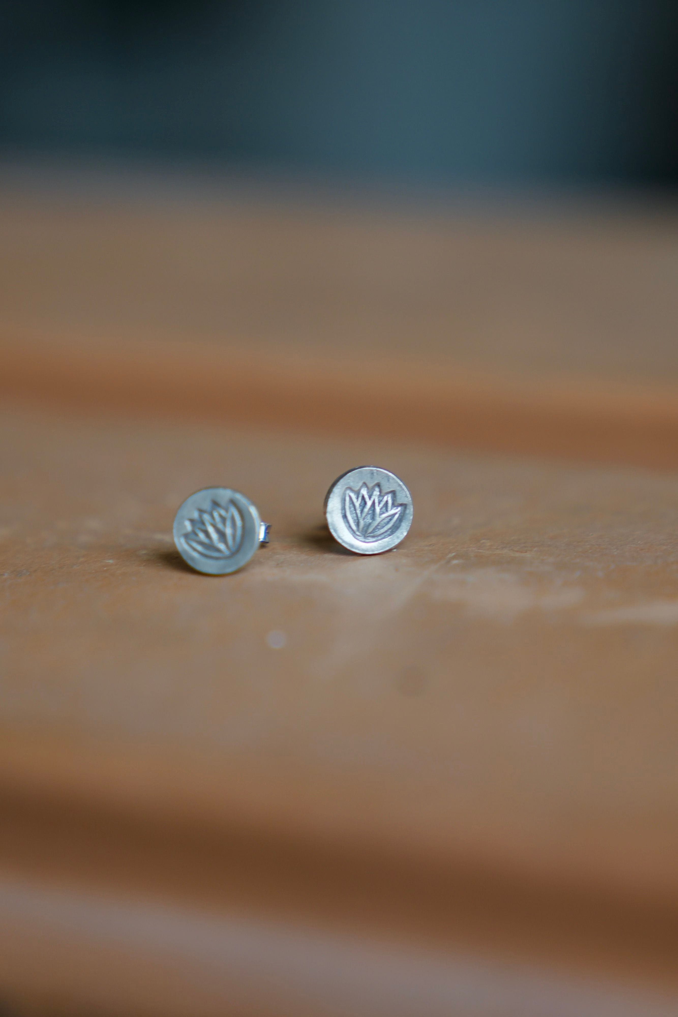 Silberohrstecker | gehämmert