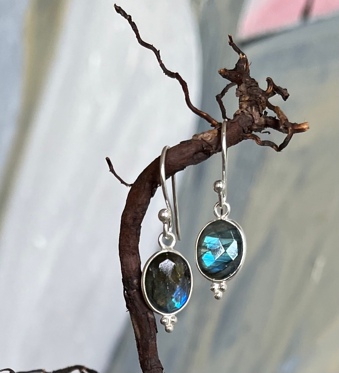 Ohrhänger | Labradorit in Silberfassung