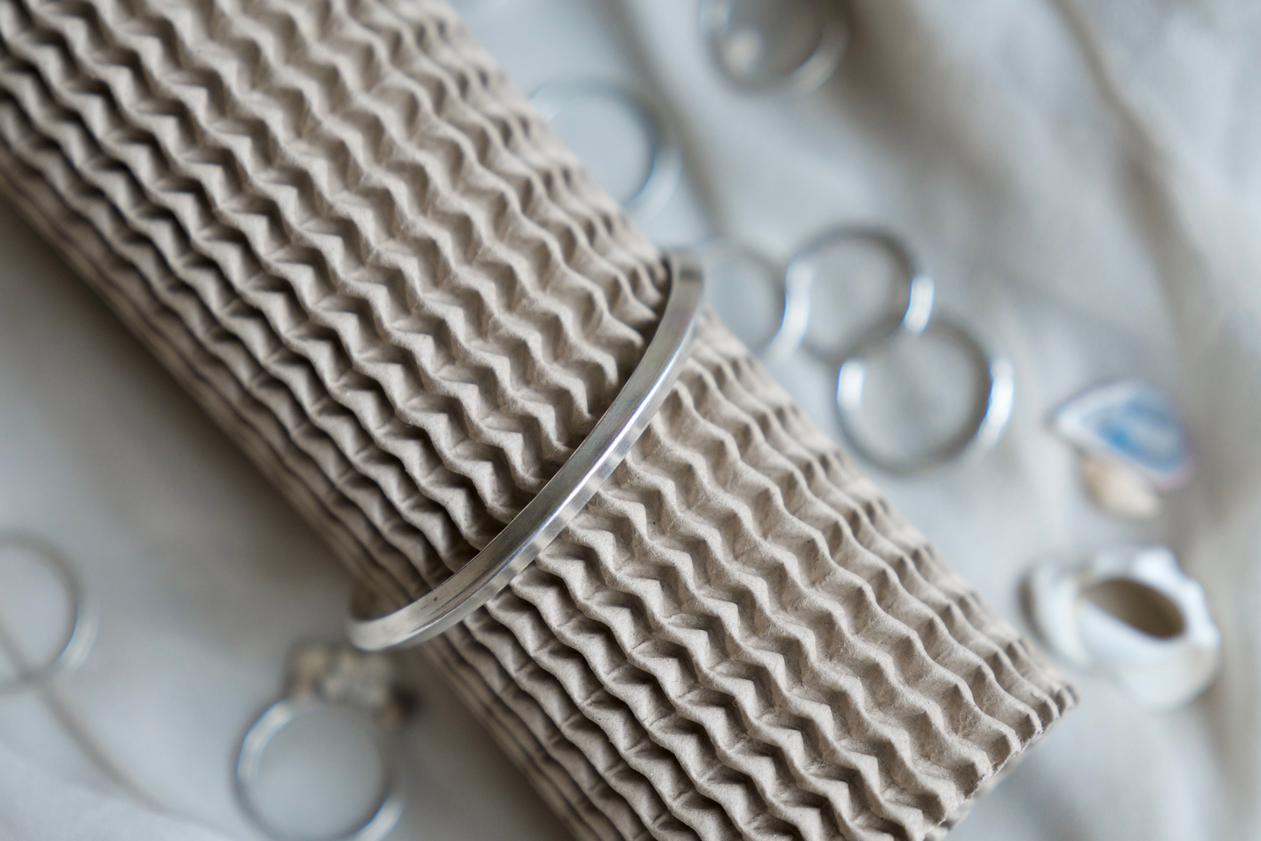 Silberarmring | gehämmert