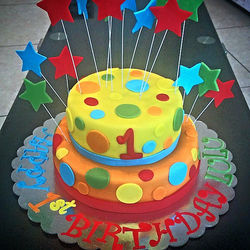 #rainbowCake with #DifferentFlavorInEachLayer and #matching #Multicolor #frosting with #DifferentFl