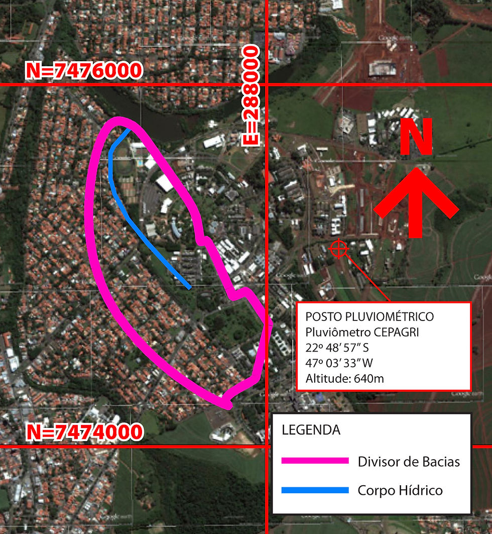 sub-bacia urbana Unicamp - SP