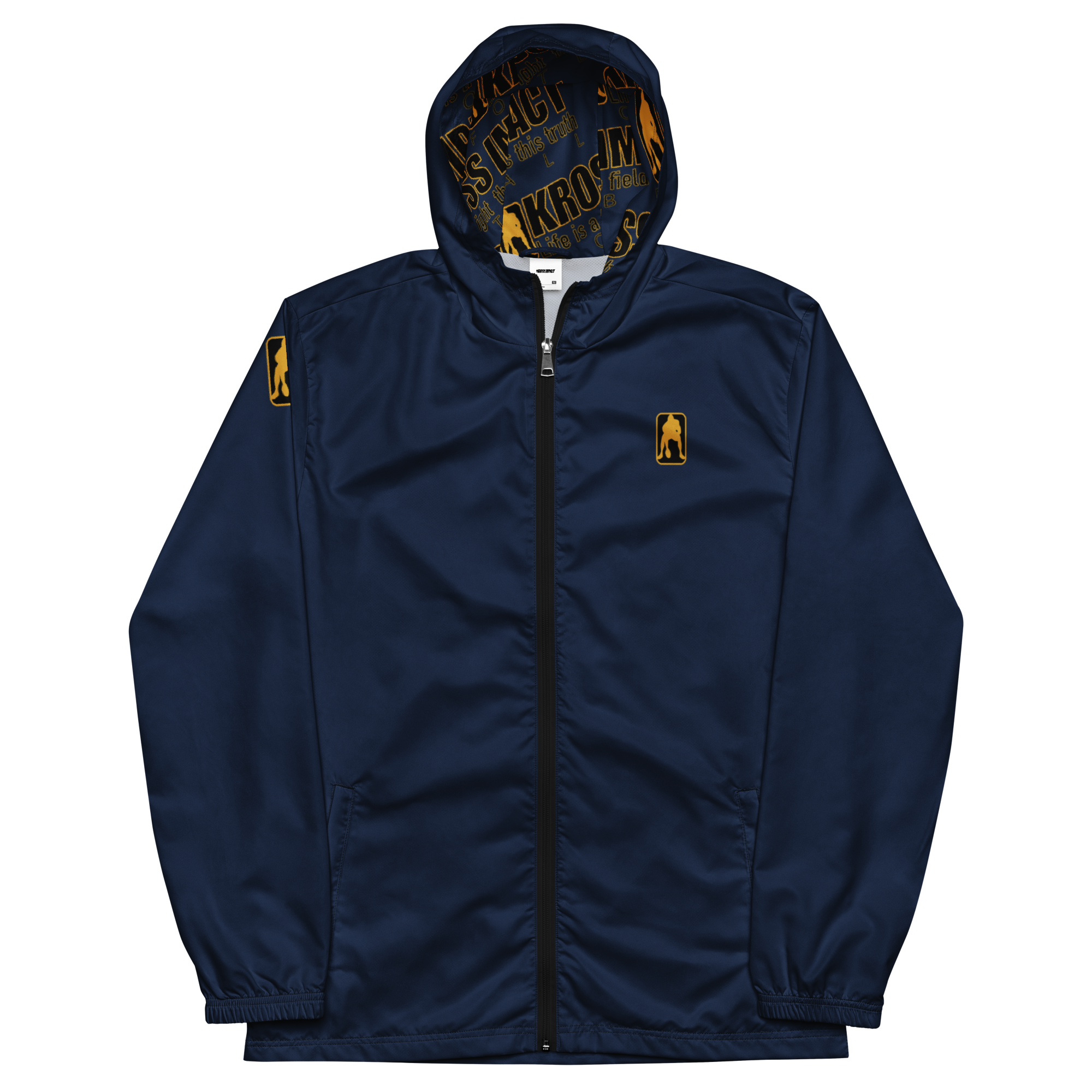 Navy Gold Football Windbreaker