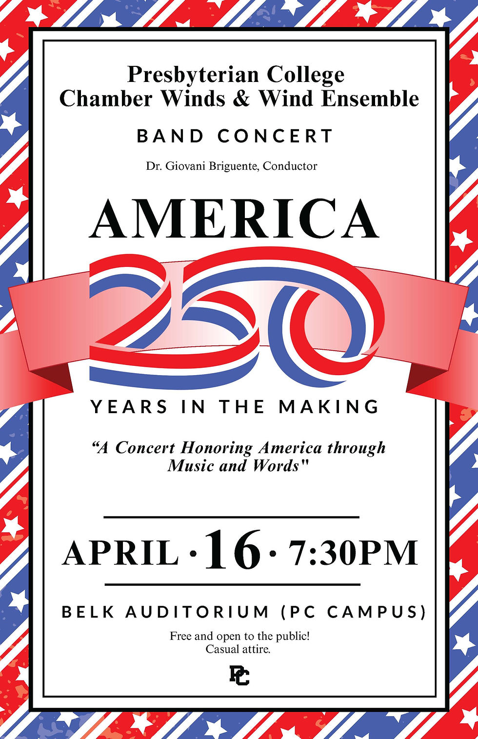 America: 250 Years in the Making Band Concert