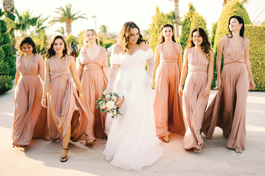 pink bridesmaid dresses at occasions by design bromsgrove.