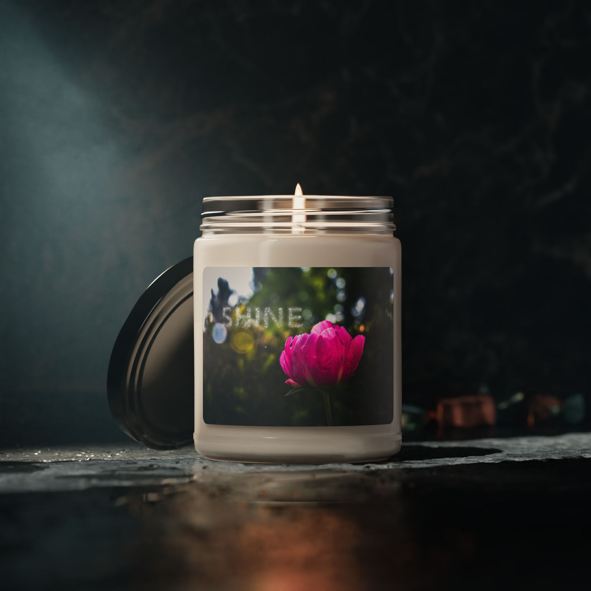 Shine ~ Pink Rose Soy Candle, 9oz