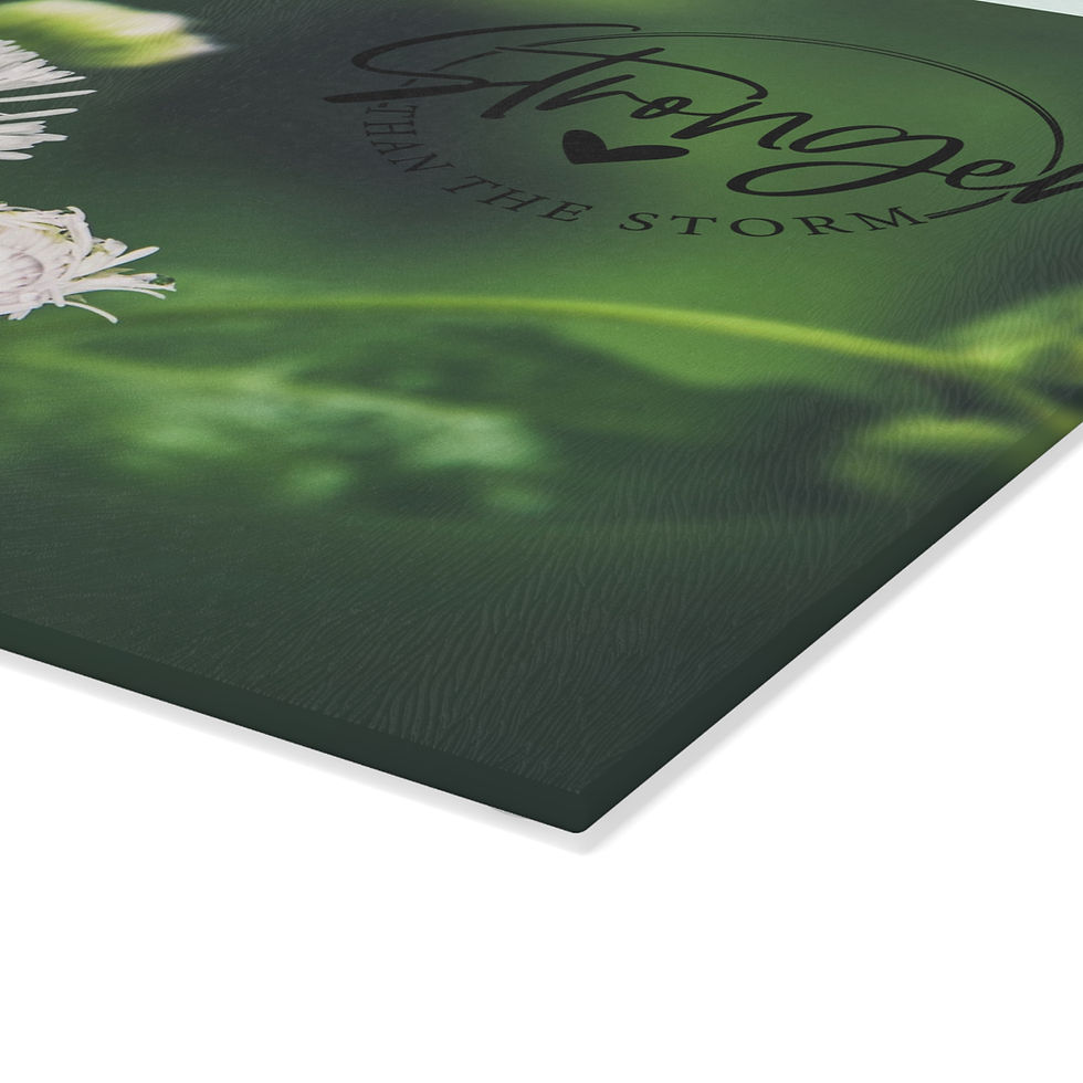 Thumbnail: STRONGER THAN THE STORM ~ DAISY ~ Glass Serving Platter
