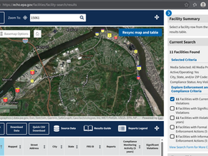 Map of EPA compliance PA