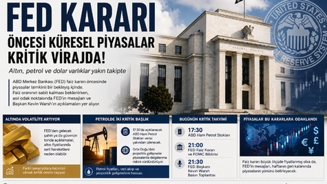 FED Kararı Öncesi Küresel Piyasalar Kritik Virajda: Altın, Petrol ve Dolar Varlıkları Yakın Takipte