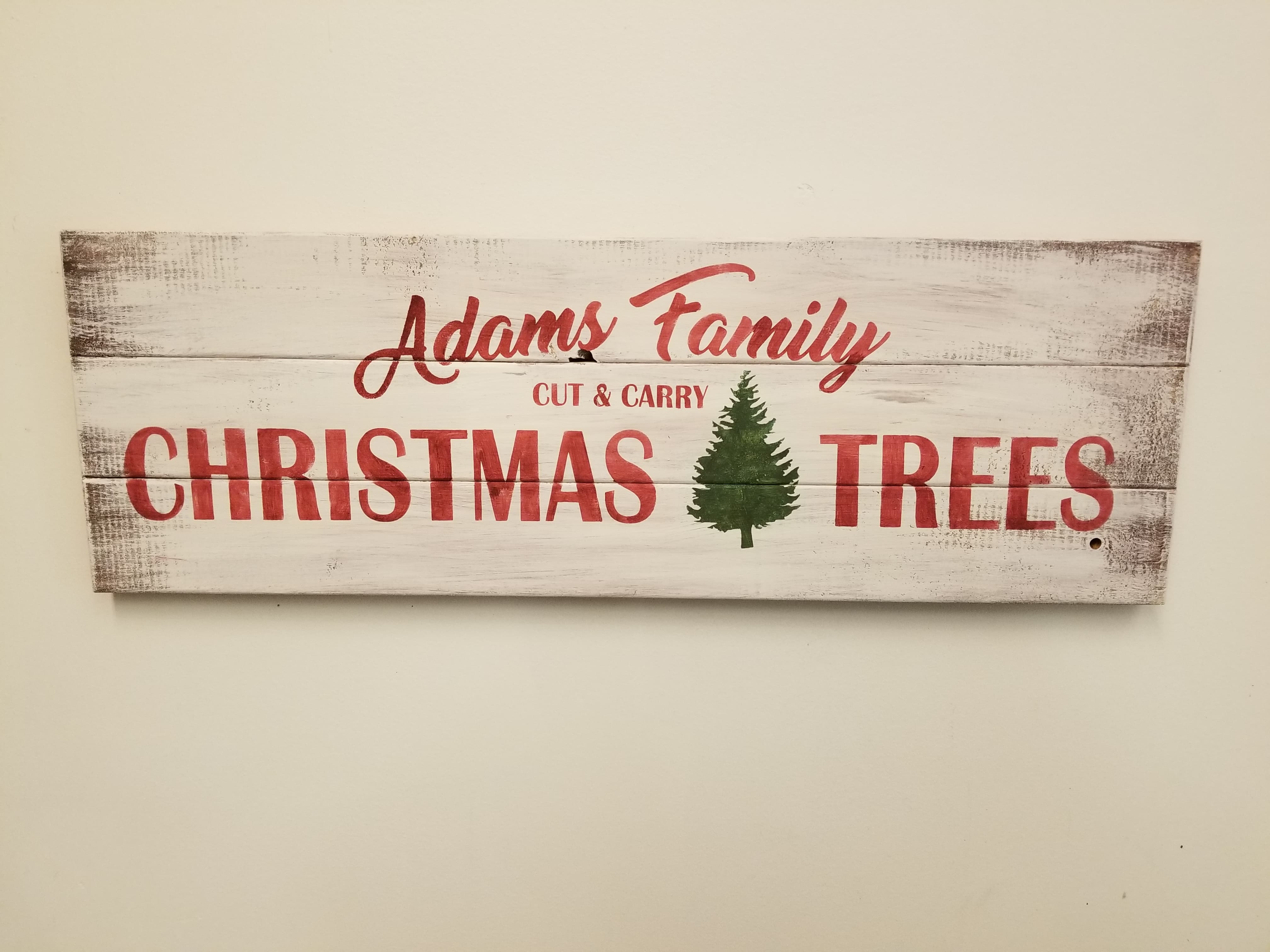 Christmas Tree Name Sign