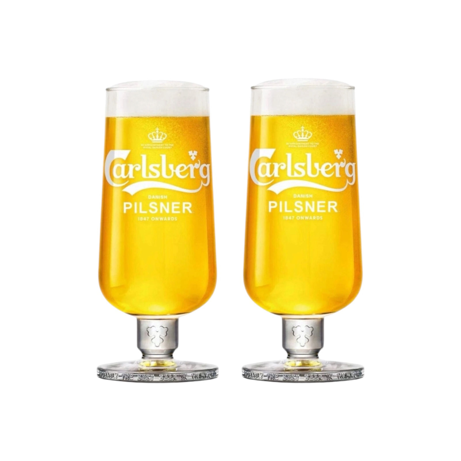 Carlsberg Pilsner Half Pint Glass x2