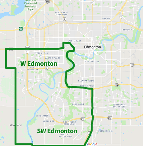 Edmonton Residential Lawn & Snow Service Areas