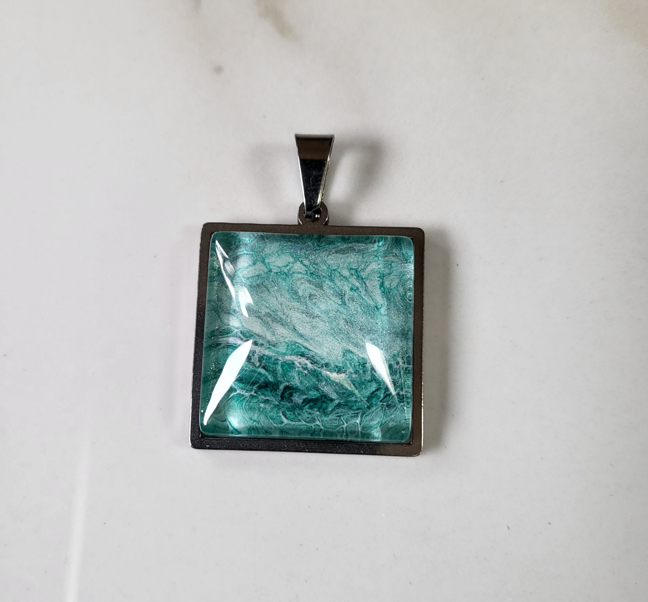 "Teal Waves" Necklace